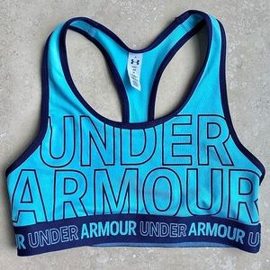 Girls’ size medium blue Under Armour sports bra